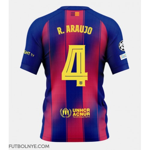 Camiseta Barcelona Ronald Araujo #4 Primera Equipación 2025-26 manga corta Camiseta Barcelona Ronald Araujo #4 Primera Equipación 2025-26 manga corta